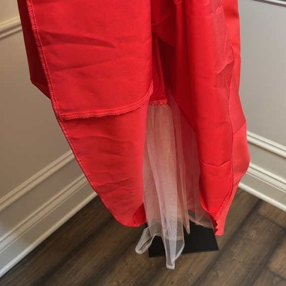 Betsy and Adam by jaslene watermelon crisscross prom dress size 6 petite - Picture 7 of 9